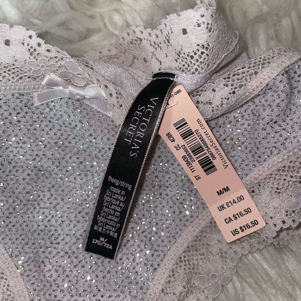 Victoria Secret Shine Strap Bra VS Taupe Shine Strap Rhinestone Panty Set 🆕 🪩 - Picture 5 of 13
